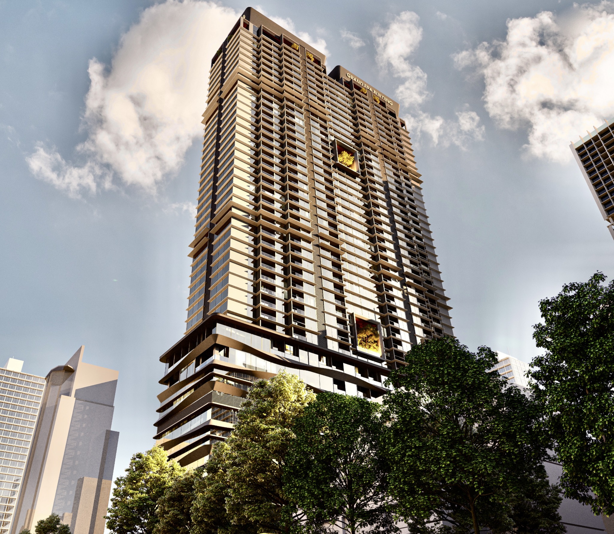 Grand era tower số 9 Phạm Hùng phối cảnh ngày